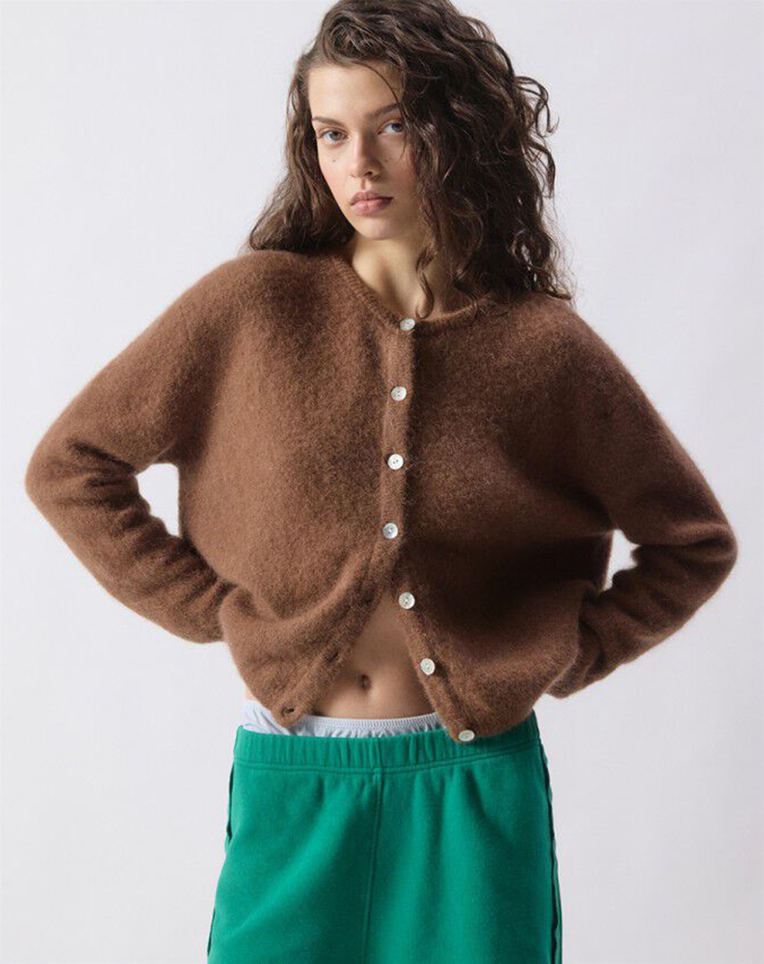 American Vintage - Vitow Cardigan - Chocolat Chine